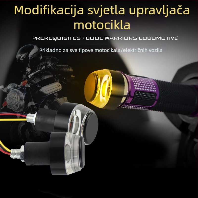 LED svjetlo za upravljač motocikla – dvobojna LED, 12V, 6W, DRL i signalizacija, 50.000 sati vijeka