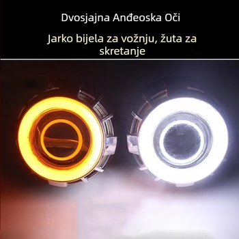 Dvojno bojni Angel Eyes LED prednja svjetla za Retrofit, 12V, 3W, 100 lm, COB LED