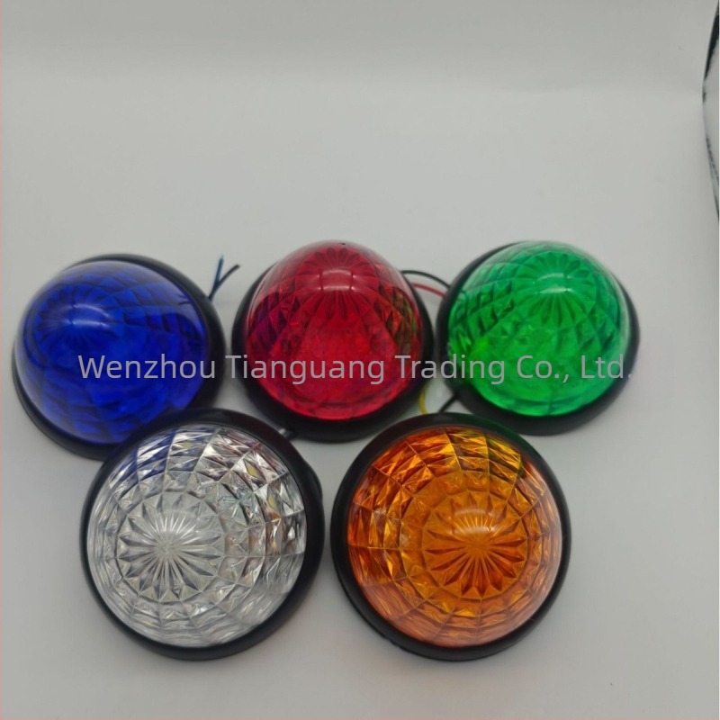 Bullet-Head svjetlo za signalizaciju kamiona, 16 LED, 10-24V, DY-105, ABS, bočno svjetlo upozorenja, kompatibilno s kamionima, teškim kamionima i autobusima