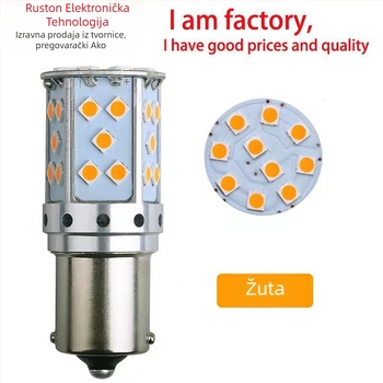 Automobilska LED signalna svjetiljka s dekodiranjem, T20 7440/1156/3030, 5W, 12V, 360° snop, kompatibilno s 1156/1157/7440/7443