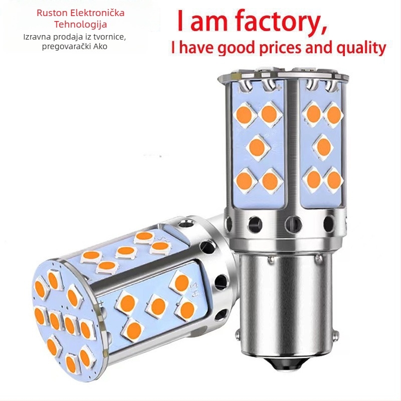 Automobilska LED signalna svjetiljka s dekodiranjem, T20 7440/1156/3030, 5W, 12V, 360° snop, kompatibilno s 1156/1157/7440/7443