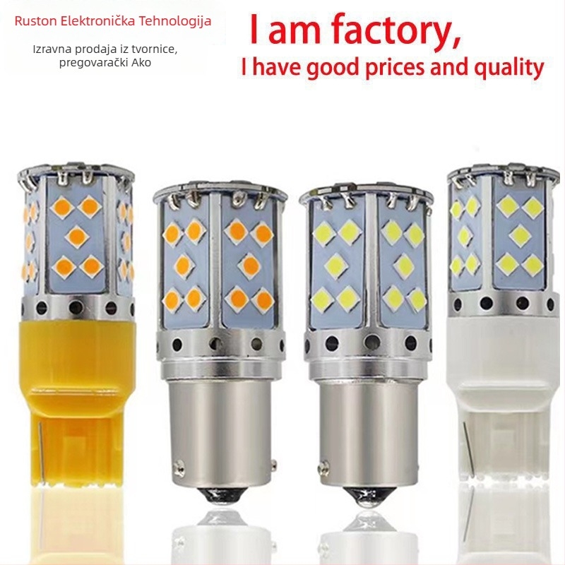 Automobilska LED signalna svjetiljka s dekodiranjem, T20 7440/1156/3030, 5W, 12V, 360° snop, kompatibilno s 1156/1157/7440/7443