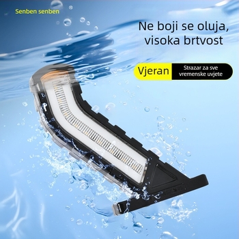 Tri-strano LED bočno svjetlo za kamione, 12-24V, 2W, 3500 lm, IP60, gumeni zakrivljeni svjetlosni modul
