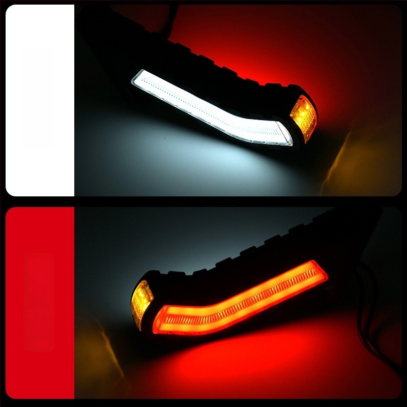 Tri-strano LED bočno svjetlo za kamione, 12-24V, 2W, 3500 lm, IP60, gumeni zakrivljeni svjetlosni modul