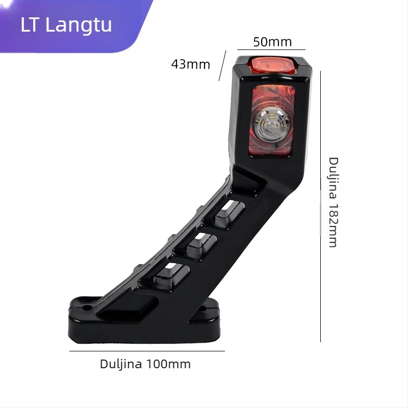 Trostruka svjetiljka za kamion – materijal: inženjerski plast + kaljeno staklo; 12-24V; opća namjena