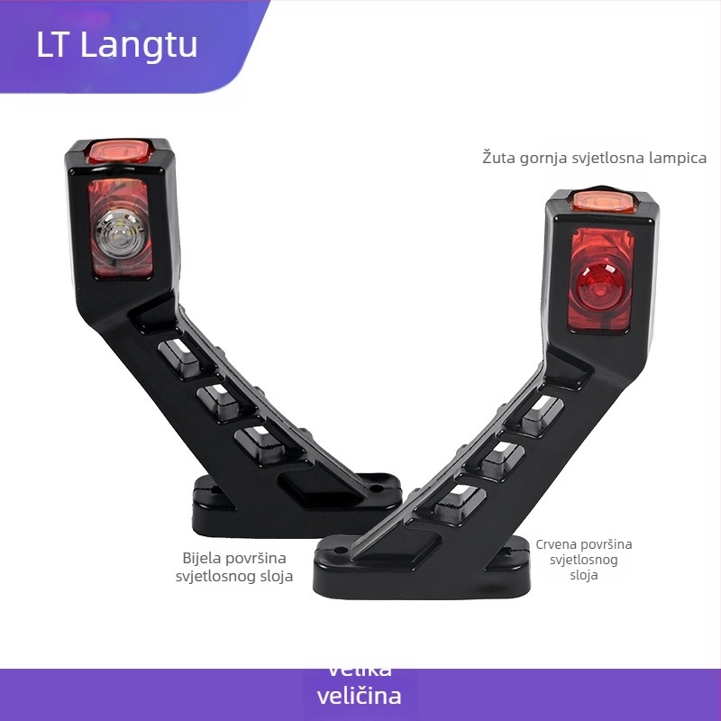 Trostruka svjetiljka za kamion – materijal: inženjerski plast + kaljeno staklo; 12-24V; opća namjena