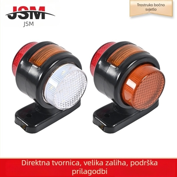 LED bočna svjetiljka za kamion 12–24V, ABS kućište, Edge Light 6, ugradnja klikom
