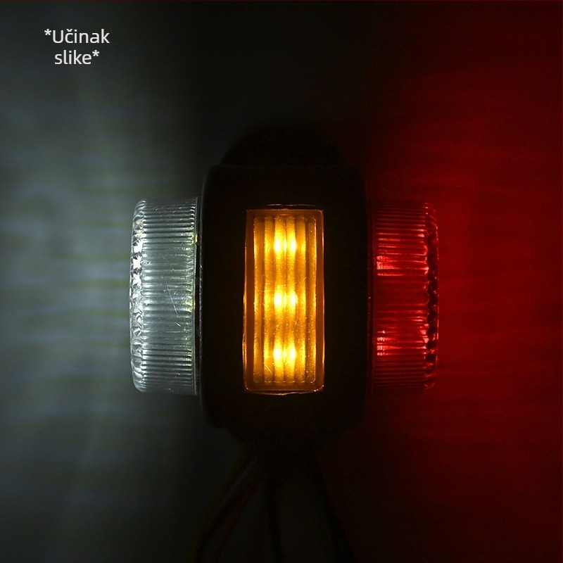 LED bočna svjetiljka za kamion 12–24V, ABS kućište, Edge Light 6, ugradnja klikom