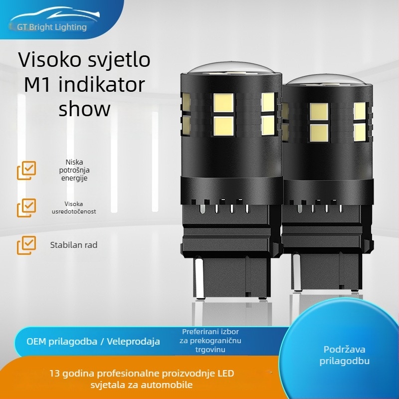 Auto LED svjetlo 1156/1157 za kočnice, pokazivanje i svjetla za vožnju unazad, modul M1 15SMD-3030 LED, 9-30V DC, 5W, 550 lm, aluminij 6063