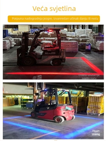 Svjetlo za zonu upozorenja za viljuškar – granica za povratno kretanje / prava crta – Model JS67 – 12-80V