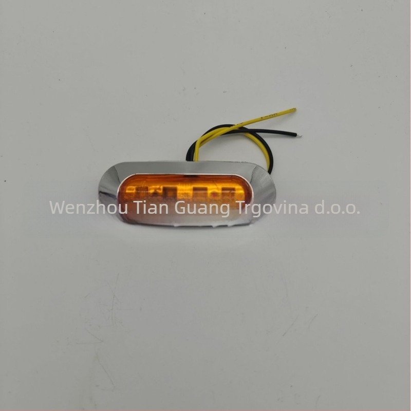 DY-108 ABS 4-LED bočna marker svjetla za kamione, teška vozila i autobuse, vodootporna, 12-24V