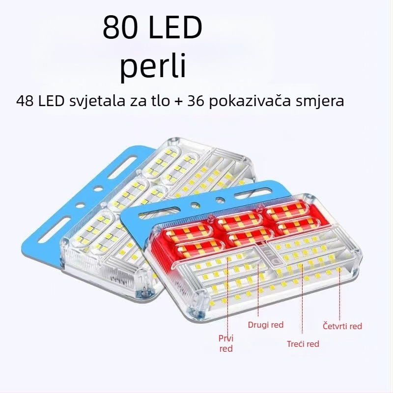24V LED svjetla za kamione — donja i bočna svjetla za poluprikolice, svjetla za gume, svjetla za vožnju unatrag i svjetla za širinu