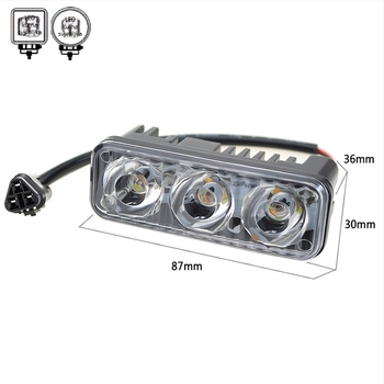 Univerzalne dnevne LED svjetla za automobil, aluminijska legura, 2525 LED, 6W, 12V, 800lm, sa lećom, 1–2 svjetla (svaka 3 LED)