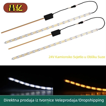 24V LED dnevna svjetla za kamion s kristalnim suznim okom i dinamičkim pokazivačem smjera