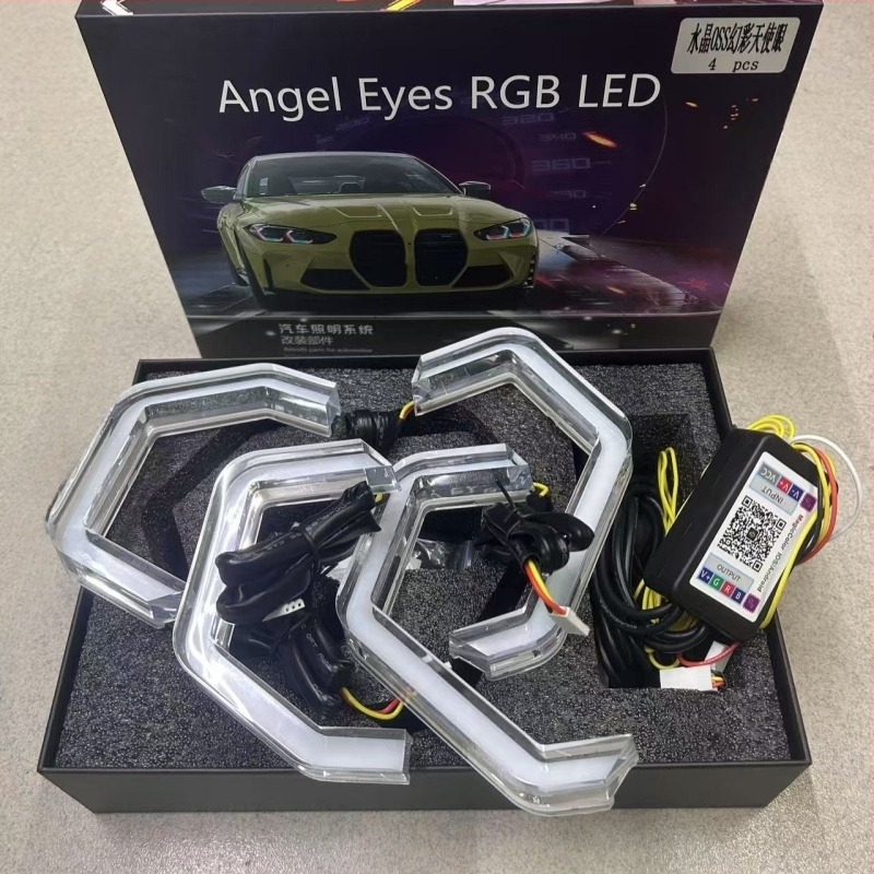 LED svjetlo u obliku žlice s aperturom, jedinstveni Angel Eye farovi, dnevna rasvjeta s promjenjivim bojama aureole