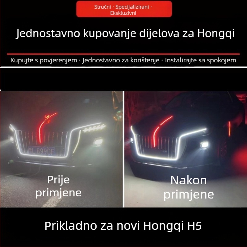 HQ H5 LED dnevna svjetla modul, ljepilo ugradnja, U-oblik zamjenski dio, 12V, 20W, LED