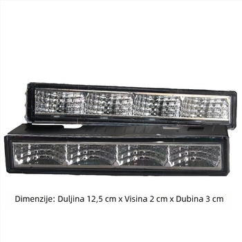 DRL LED dnevna svjetla za automobil, 4 LED, visoka svjetlina, za prednju rešetku