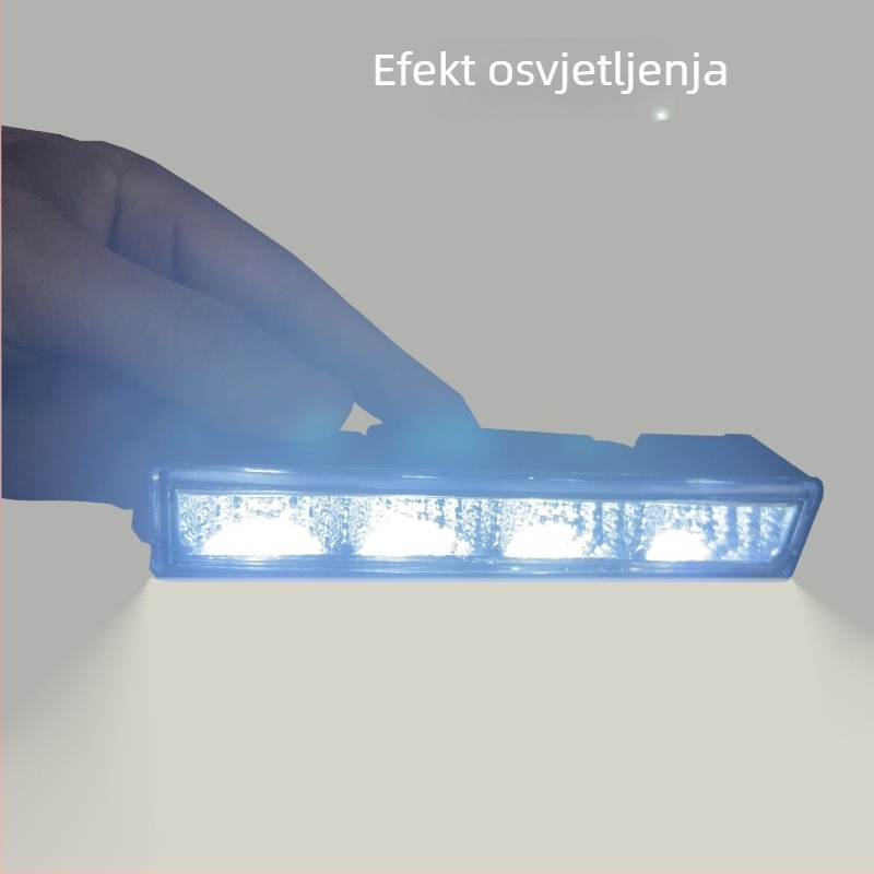 DRL LED dnevna svjetla za automobil, 4 LED, visoka svjetlina, za prednju rešetku