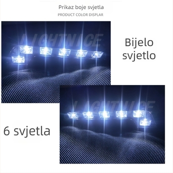 LED dnevna svjetla za auto 3030, L-oblik, 6 LED, modificirana svjetla u obliku 7