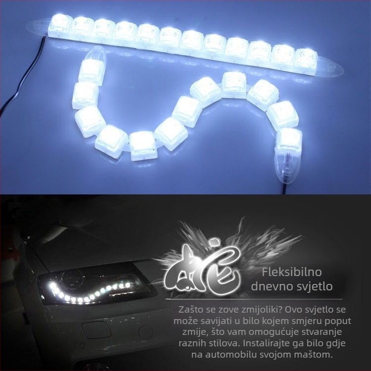 Fleksibilne LED dnevne svjetiljke za automobile u obliku zmije