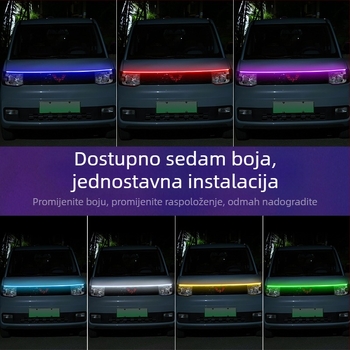 LED vodilna svjetlosna traka za prostor ispod motornog poklopca – silikon + LED, 9-15V, 0.3A