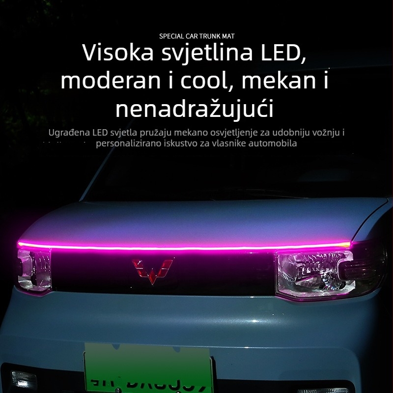 LED vodilna svjetlosna traka za prostor ispod motornog poklopca – silikon + LED, 9-15V, 0.3A