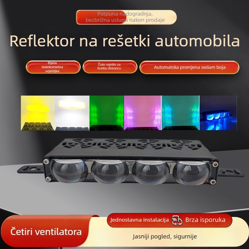 LED svjetlo za rešetku automobila – off-road reflektor, model XZ10, aluminijska konstrukcija, 12-36V