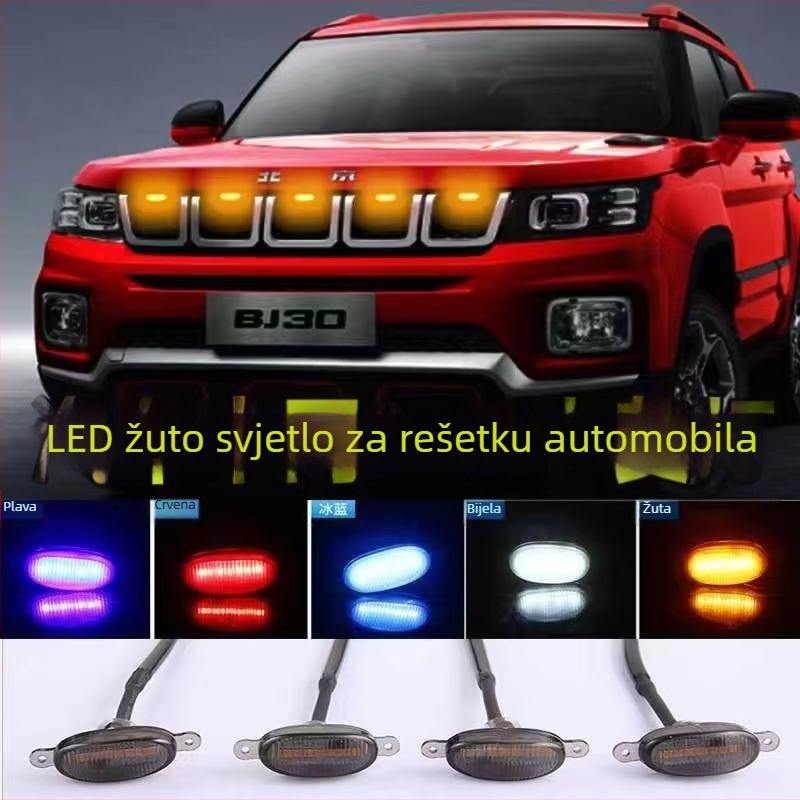 Univerzalno svjetlo za grilu automobila s Bluetooth kontrolom preko aplikacije, višebojno dnevno svjetlo za off-road SUV i pickup