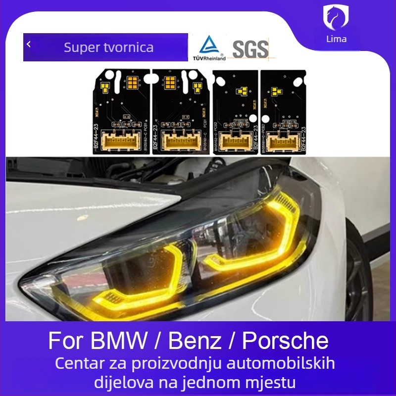 BMW Serija 1 i Serija 2 F40/F44 – žuti LED RGB DRL modul s plug-in tipom, Golden Eye