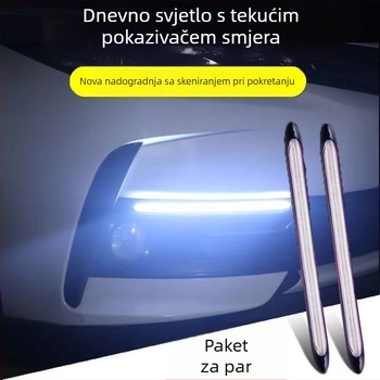LED dnevna svjetla za automobil s trobojnom tekućom svjetlošću i signalom skretanja