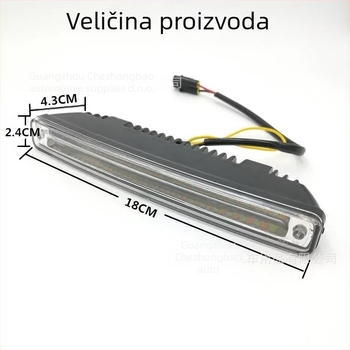 Universalne vodootporne LED dnevne svjetiljke za auto, 12V, 10W, 1200 lm, aluminijska legura kućište, model 1019