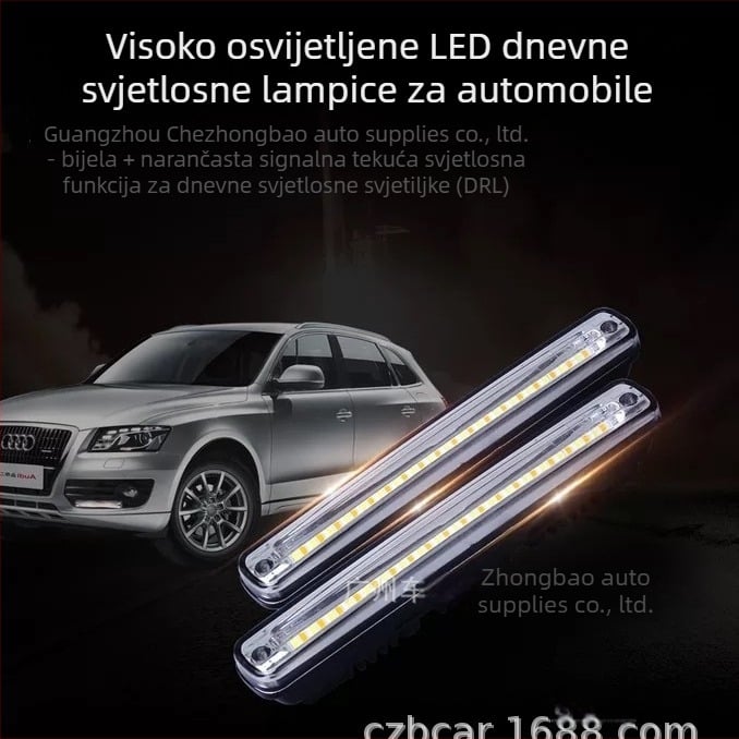 Universalne vodootporne LED dnevne svjetiljke za auto, 12V, 10W, 1200 lm, aluminijska legura kućište, model 1019
