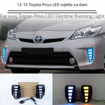 LED set prednjih svjetala za maglu i dnevna svjetla Toyota Prius 2013–2015 — Materijal: ABS + LED diode, Izvor svjetla: LED, Radni vijek: 5–10 godina, Prilagodba: Da