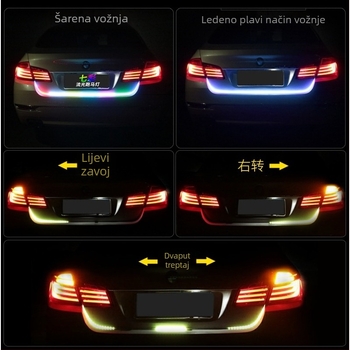 LED svjetlo za prtljažnik automobila s tekućim učinkom, pokazivač smjera i svjetlo kočnice – Model WXD; tvornički izvor