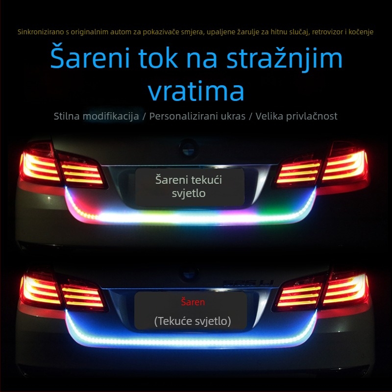 LED svjetlo za prtljažnik automobila s tekućim učinkom, pokazivač smjera i svjetlo kočnice – Model WXD; tvornički izvor