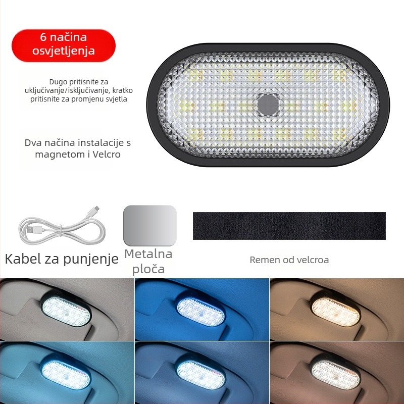 Magnetska LED svjetiljka za čitanje za automobile i bicikle – 5V, 200mA, snaga izvora svjetla 25, model Y-039, marka Yeleno