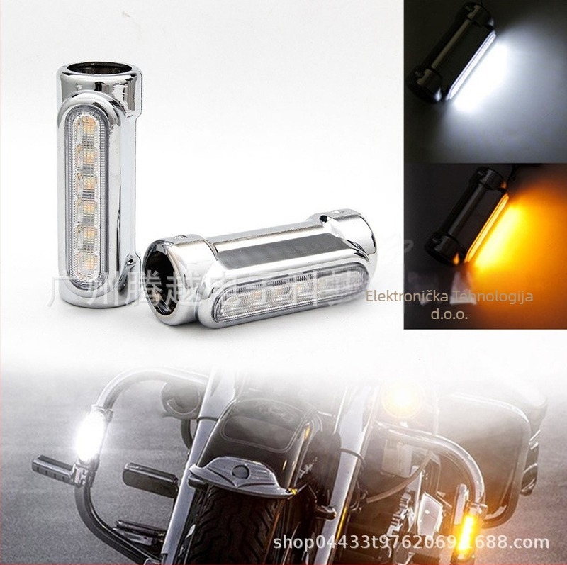 LED svjetlo za Harley motocikl – LED lampa za zaštitni štit, aluminijski nosač, 12W, 9-30V, 6000K, vodootporno