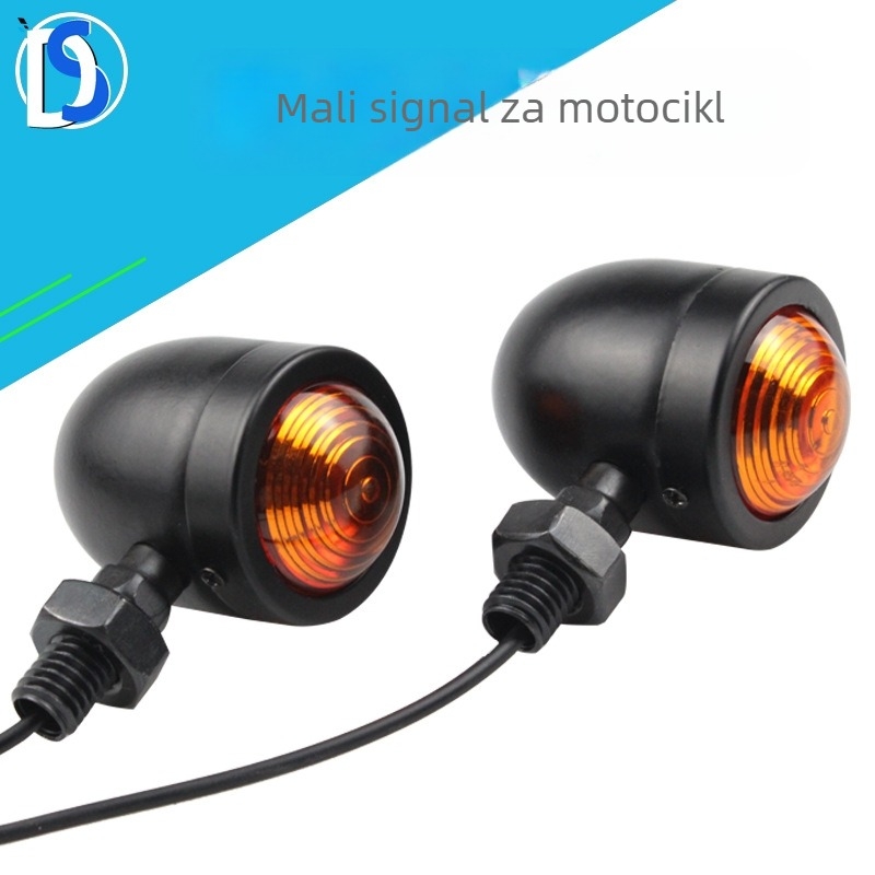 Motocikl LED pokazivač smjera s retro metalnim kućištem, 12V, 3W, vijek trajanja 10000h