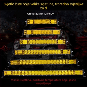 Strip spot svjetla za vozila, vodootporne LED, 12–60V, aluminijsko kućište, 5 godina vijeka trajanja