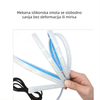 LED dnevna svjetla za poklop motora – univerzalna, silikon+LED, 12V, 6W, 0.3A