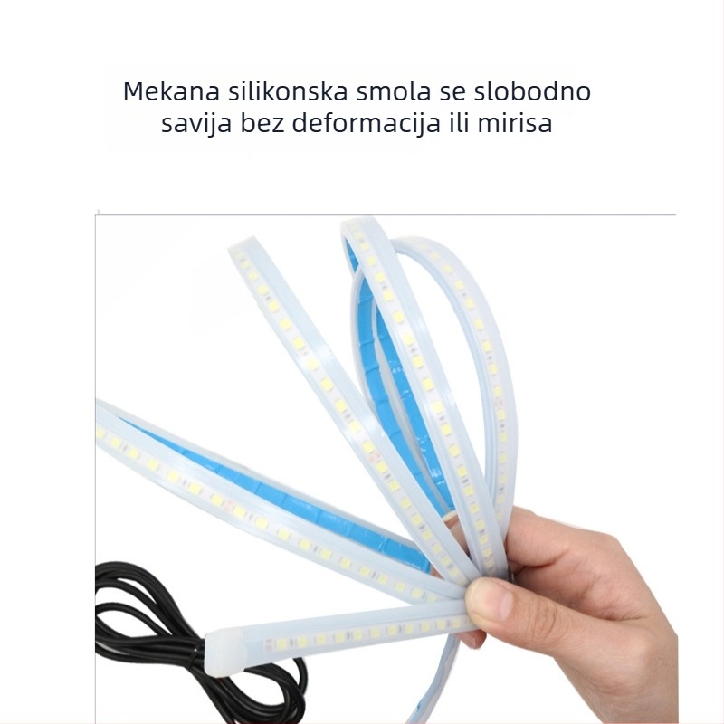 LED dnevna svjetla za poklop motora – univerzalna, silikon+LED, 12V, 6W, 0.3A