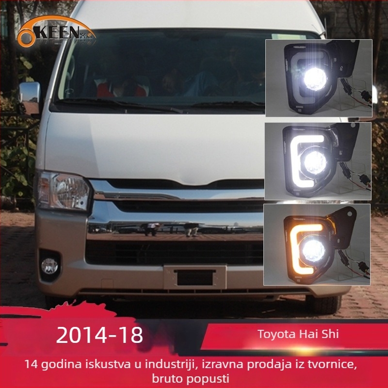 LED dnevna svjetla za Toyota HiAce 2014–2018, 5W 12V IP67 ABS, svjetla za dnevnu vožnju i maglenka