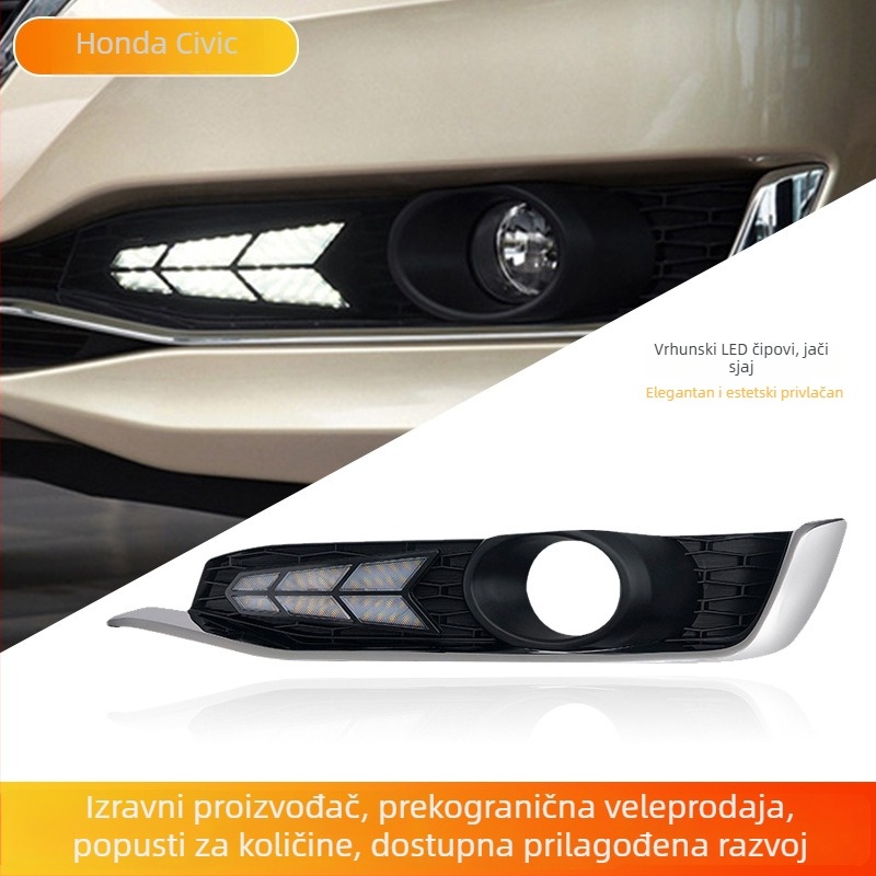 LED dnevna svjetla za Honda Lingpai 16-17, 12V, 3800 lm, ABS kućište, akrilna leća