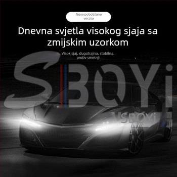 Savijljiva LED traka dnevnih svjetala za automobile, u obliku zmije