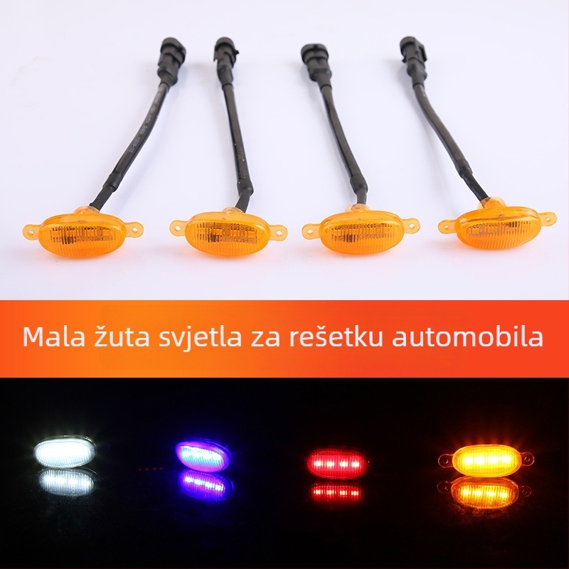 LED malo žuto dnevno svjetlo za off-road pickup, prednja rešetka s uzorkom honeycomb (dekorativno)