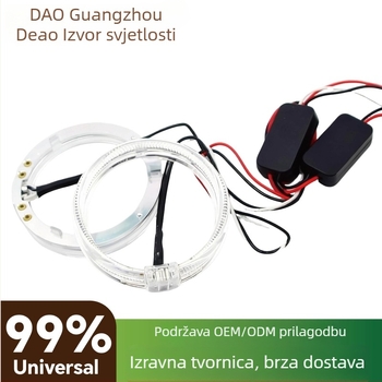 LED anđeoske oči s vodičem svjetla, leća 2,5 inča, 3.0, dekorativno dnevno svjetlo