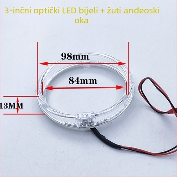 LED anđeoske oči s vodičem svjetla, leća 2,5 inča, 3.0, dekorativno dnevno svjetlo