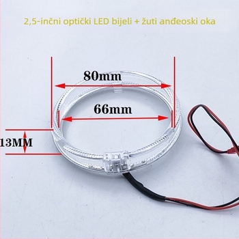 LED anđeoske oči s vodičem svjetla, leća 2,5 inča, 3.0, dekorativno dnevno svjetlo