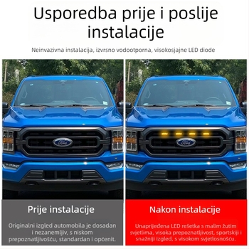 Ford F-150 prednja rešetka dnevna svjetla s malom žutom LED diodom