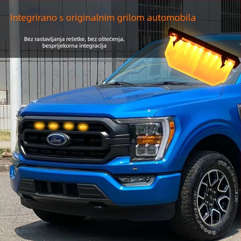 Ford F-150 prednja rešetka dnevna svjetla s malom žutom LED diodom